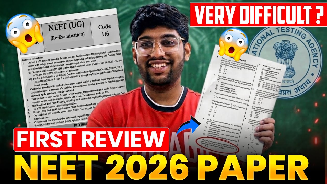 NEET 2026 Paper Review🔥| First Impression | Difficult?