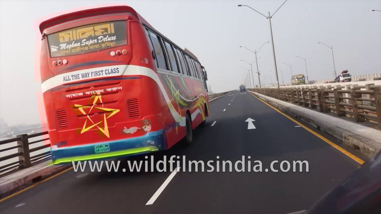 Meghna bridge also known as Japan Bangladesh Friendship Bridge in Bangladesh