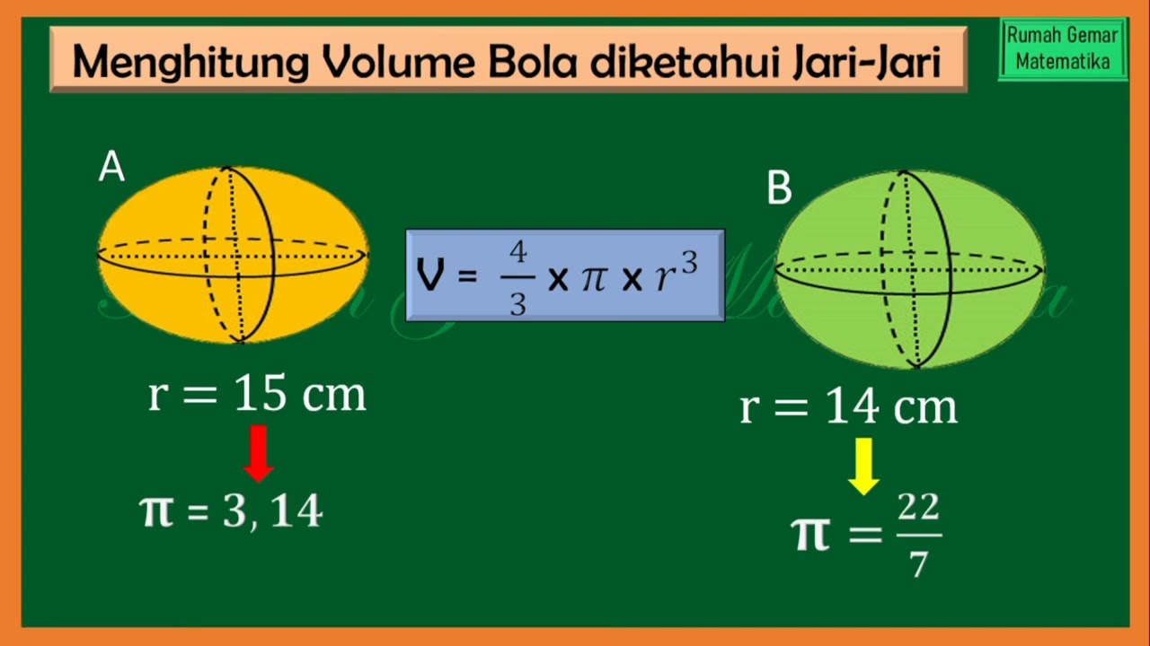 CARA MENGHITUNG VOLUME BOLA