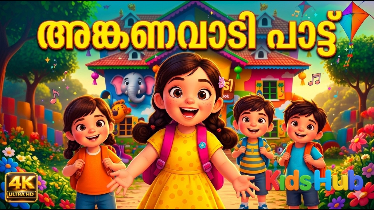 അങ്കണവാടി Song Malayalam | Kids Happy Song | Nursery Rhyme Malayalam