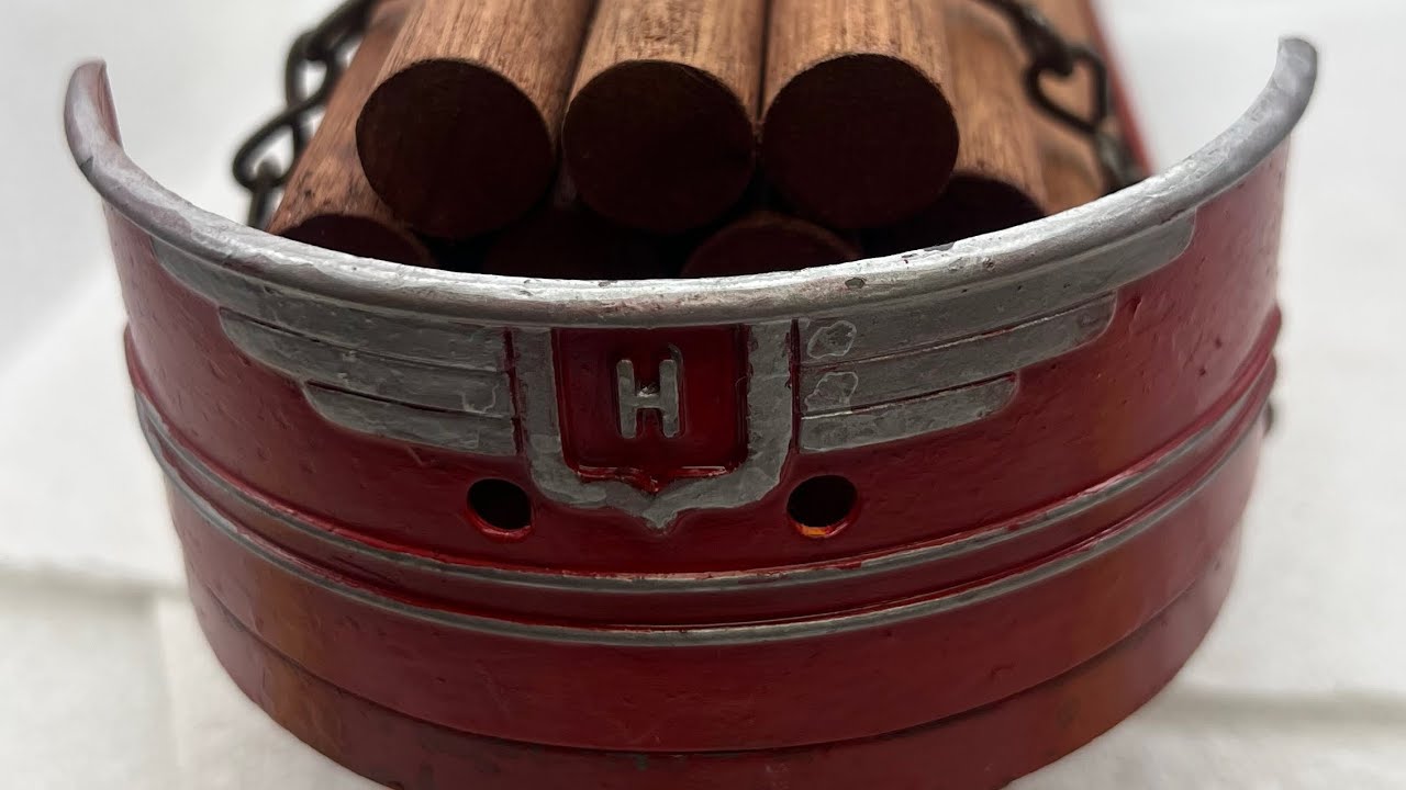 Vintage Hubley Log Truck with log load and chains! Looks great 