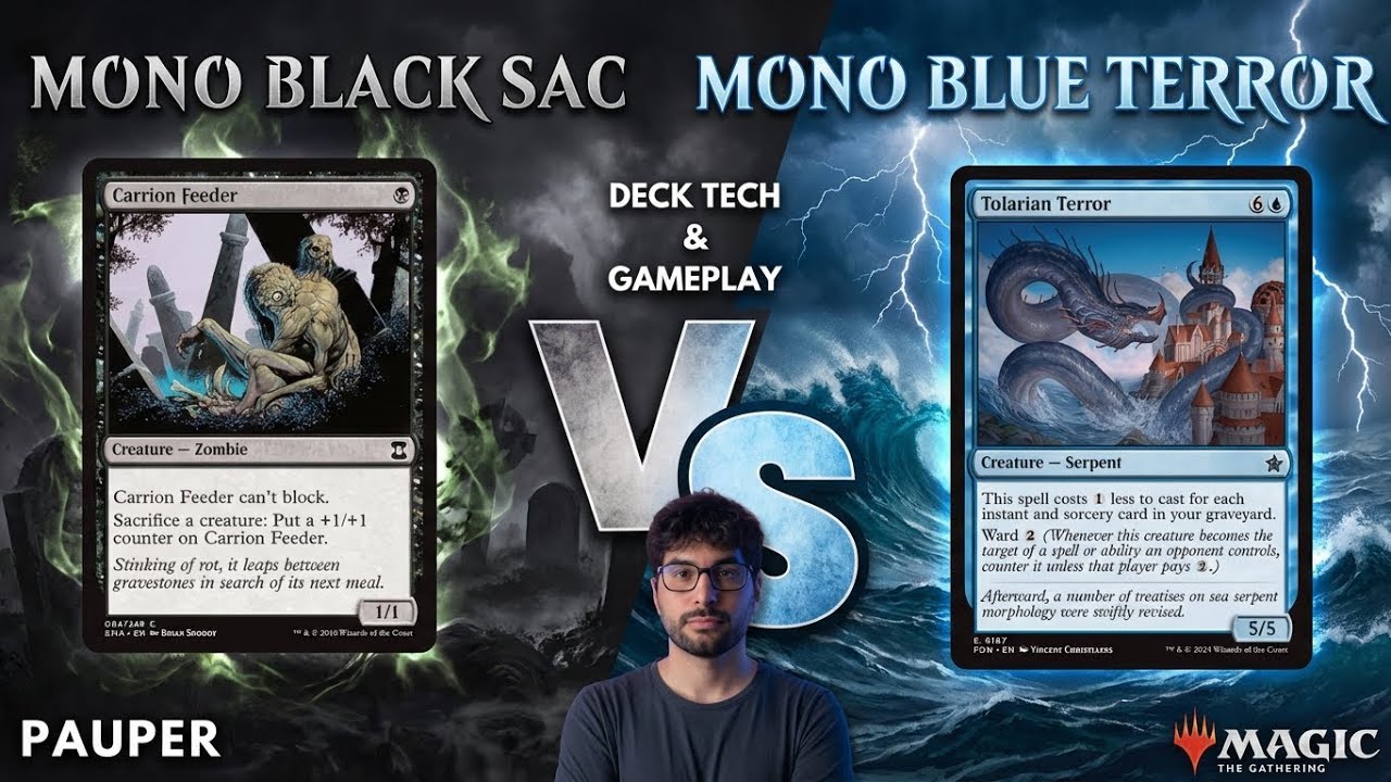 MONO NERO SACRIFICE contro MONO BLUE TERROR in PAUPER [DECK TECH & GAMEPLAY] [MTGO] [MTG PAUPER]