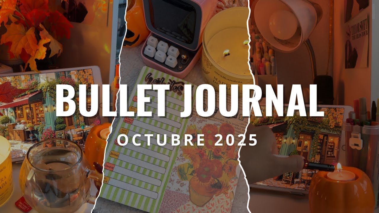 Bullet Journal Octubre 2025 - Cozy & lofi music 🕯️☕️🍂