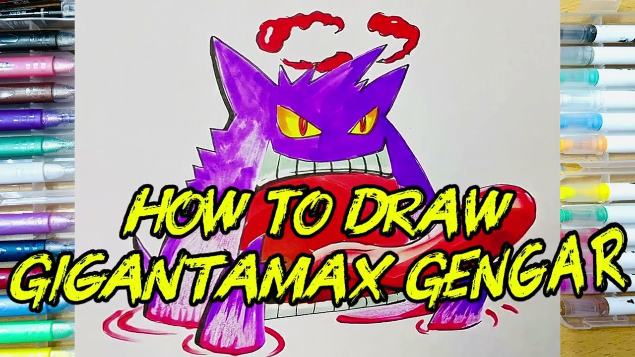 How To Draw Gigantamax Gengar, Pokemon Legends Z-A, Pokemon GO