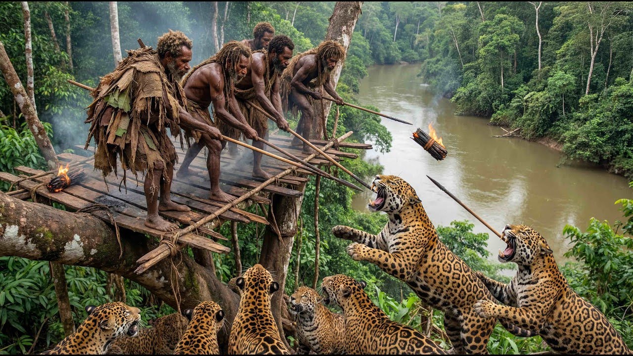 Korowai Tribe vs Jaguars: Battle for Survival in the Jungle