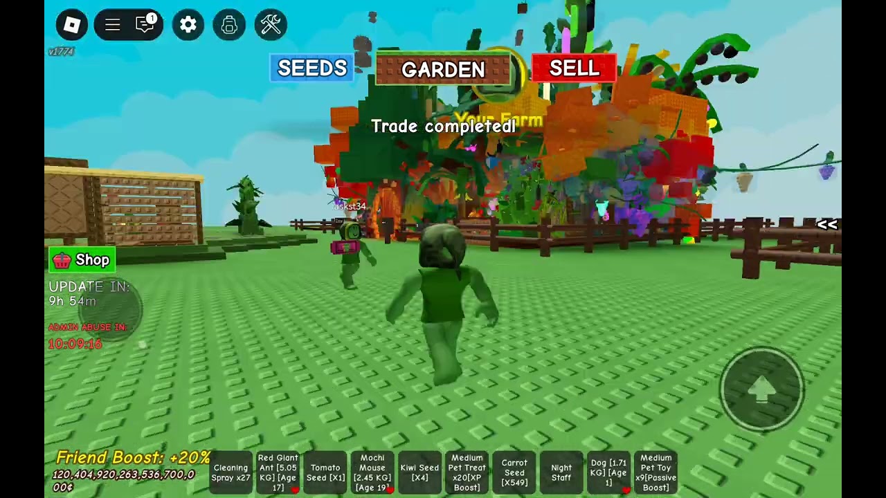 Bermain roblox grow a garden