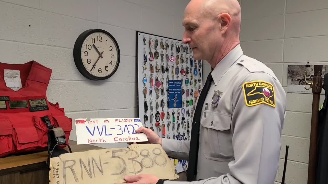 State trooper shows off license plate collection