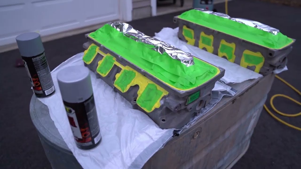 Painting My Hemi Cylinder Heads With VHT High Heat Paint