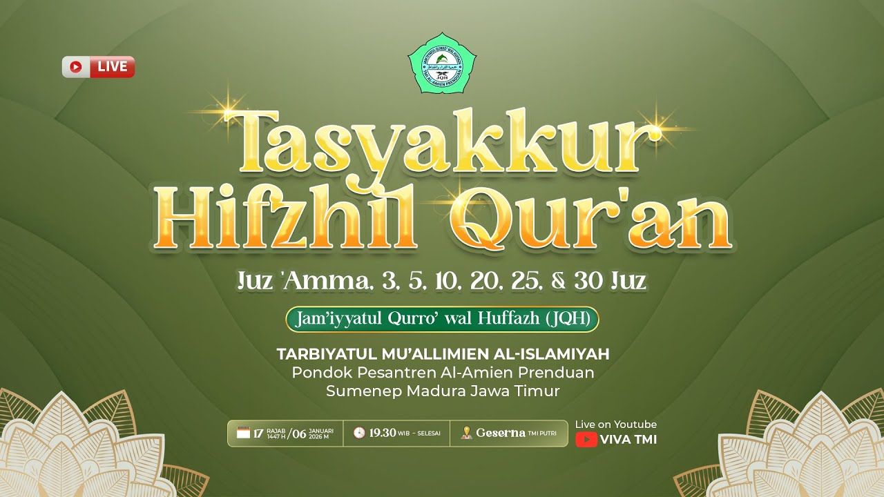 Tasyakkur Hifzhil Qur'an 2026 | JQH TMI Putri Al-Amien Prenduan