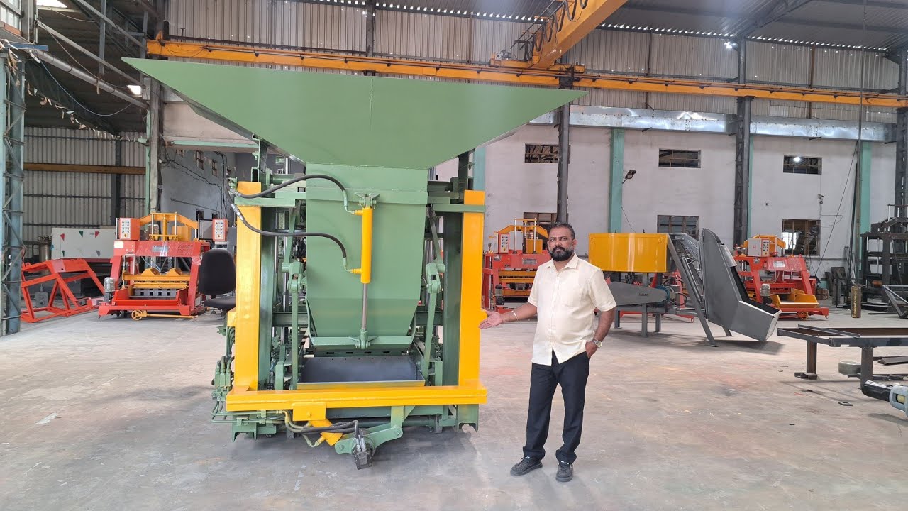BIN TYPE AUTOMATIC CEMENT BRICK, SOLID BRICK, HOLLOW BRICK & CONCRETE BLOCK MACHINE ஹாலோ பிளாக்