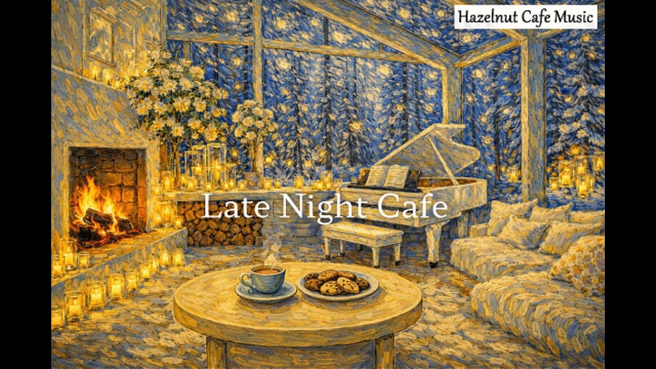 늦은 밤 비 오는 카페 ☕ Very Slow Rainy Cafe Jazz Piano | Late Night Coffee Shop