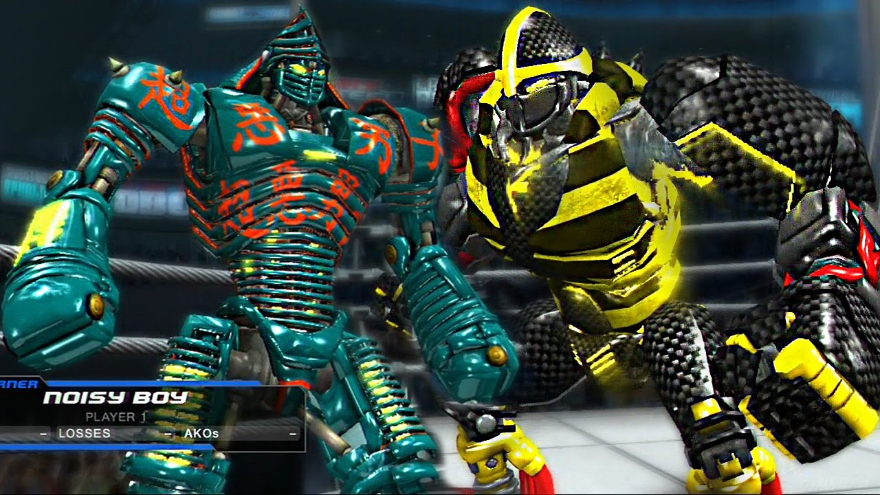 REAL STEEL-AGAINST ALL (Green NOISY BOY vs VESPULA) ЖИВАЯ СТАЛЬ XBOX/PS3