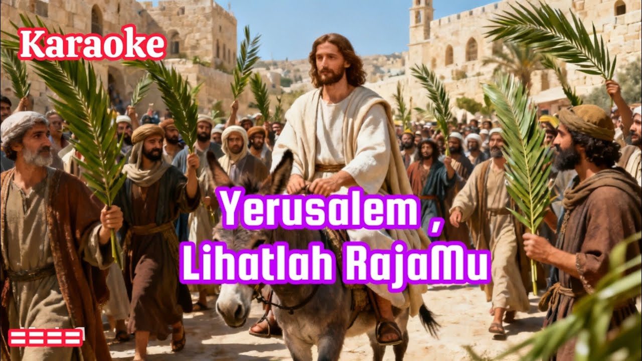 YERUSALEM LIHATLAH RAJAMU KARAOKE #prapaskah #karaokekristen #lagupujisyukur 