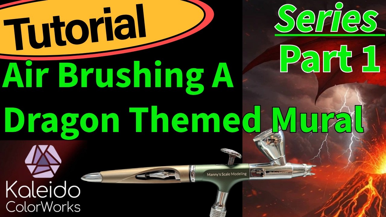 Air Brushing A Dragon Themed Mural Series Part 1 @gaahleriofficial