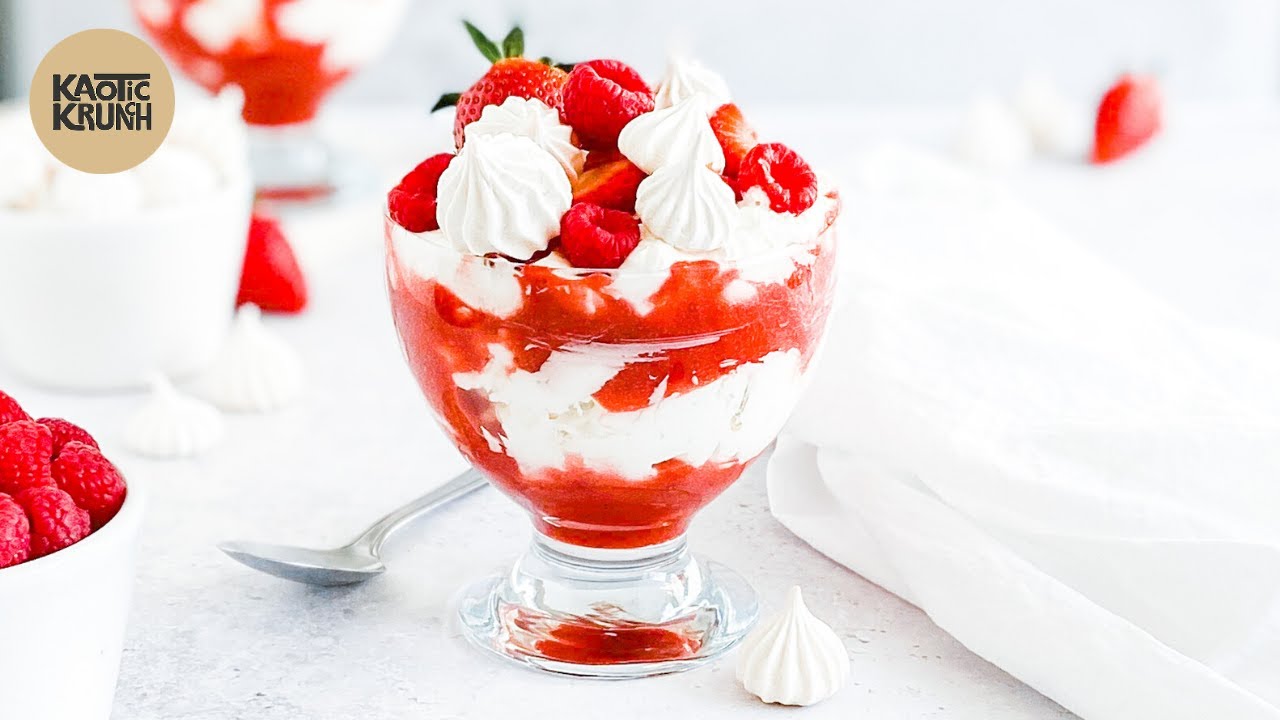 ETON MESS RECIPE | STRAWBERRY & RASPBERRY ETON MESS | LEARN HOW TO MAKE PERFECT MERINGUES