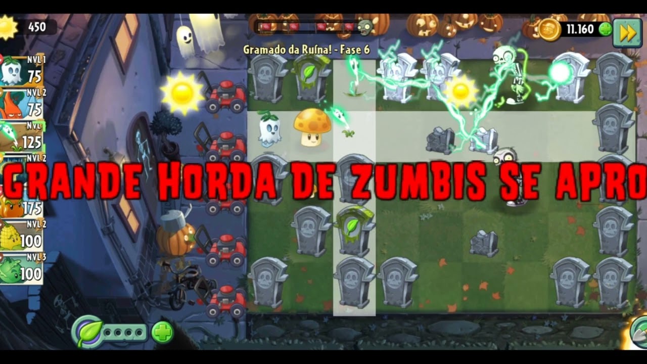 Plants vs Zombies 2 - Gramado da Ru&iacute;na Fase 6 | Liah RC #plantsvszombies2 #liahrc #pvz2 #pvz