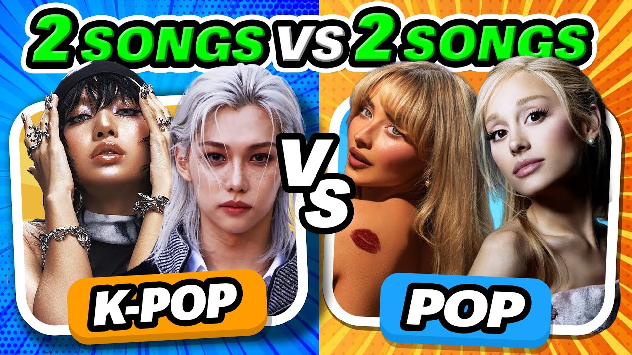 KPOP vs POP : 2 SONGS vs 2 SONGS ✨ Save One, Drop One 🔥 Kpop Quiz 2024