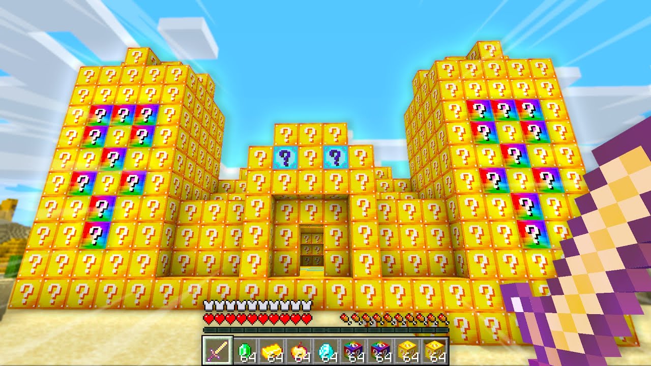 Minecraft UHC but the world is lucky block temples..