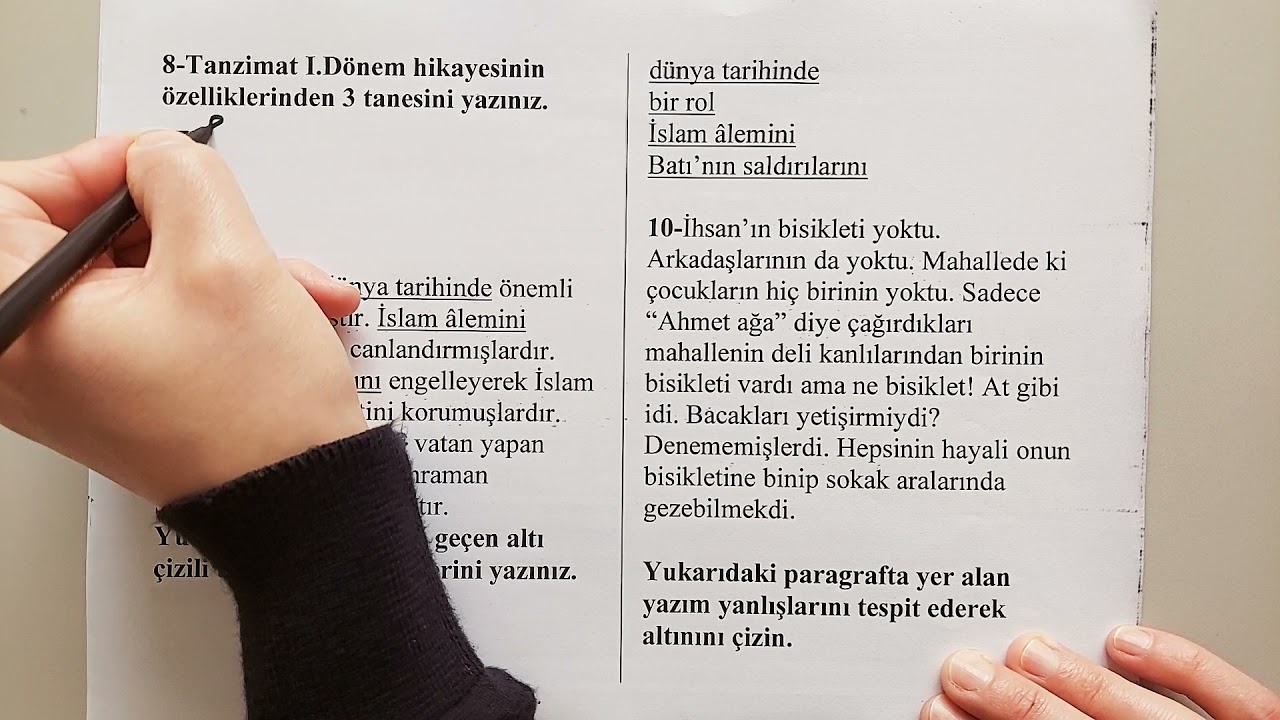 HÜLYA HOCA İLE EDEBİYAT 10. SINIF SORUMLULUK SINAVI SORULARI ÇÖZÜMÜ