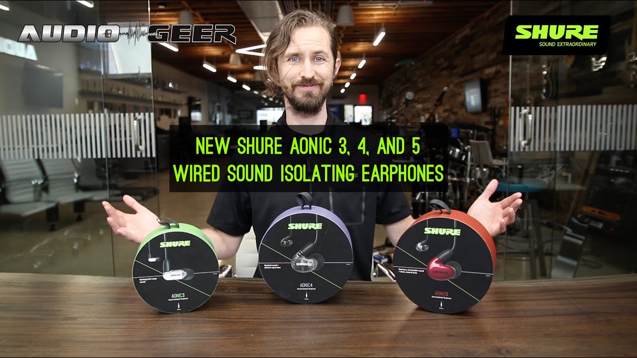 Shure AONIC 3, 4, and 5 Wired Sound Isolating™ Earphones