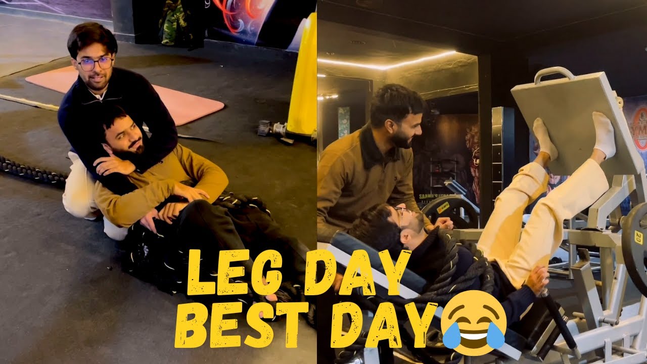 Leg day best day😂Legs laga ka bura hall kr liya🫨Funny Story