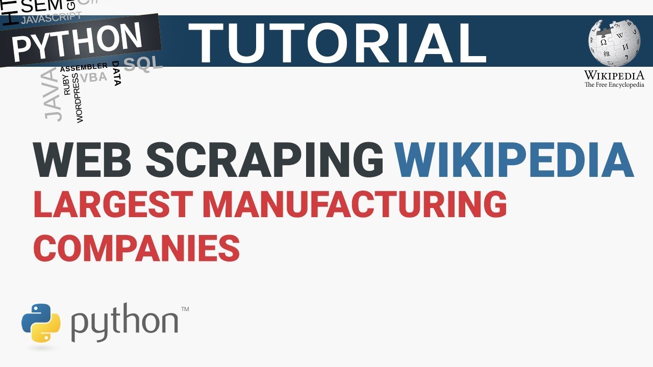 Web Scrape Wikipedia Manufacture Companies Table Into a CSV File | Web Scraping with Python