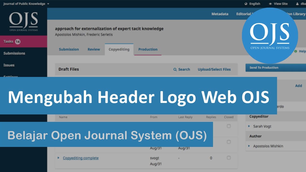 Cara Mengubah dan Membuat Header Logo Website Jurnal OJS (Open Jurnal System)