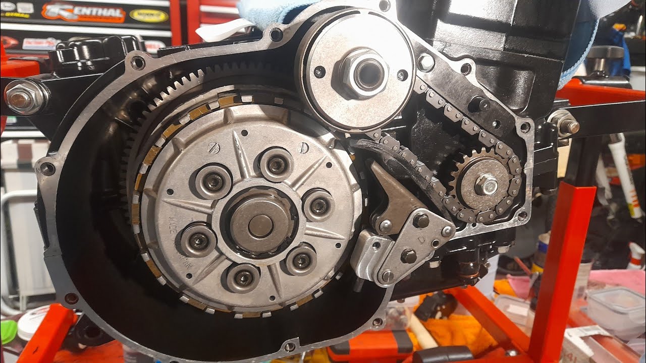 Kawasaki ZRX 1100~1200 alternator chain.,guide and modified tensioner installed...