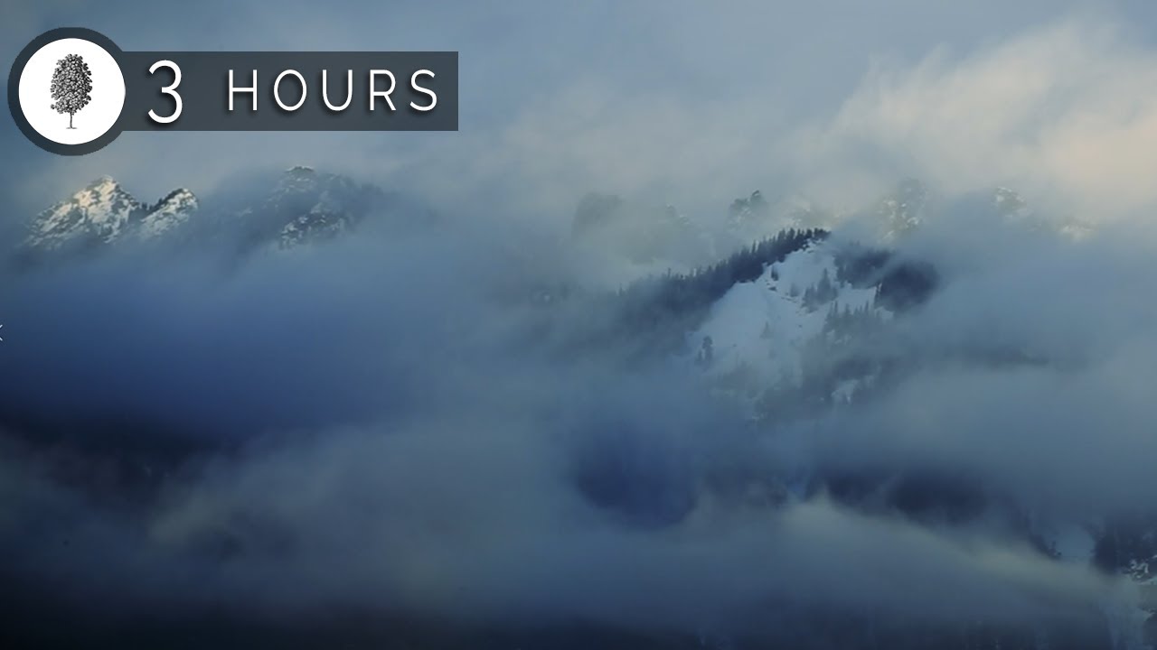 ⛰️ Cold Blizzard Wind Sounds Over Winter Mountains | No Music, Nature Ambience Howling Wind