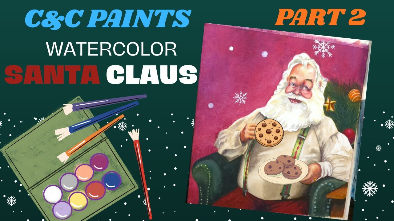 Watercolor Portrait of Santa Claus