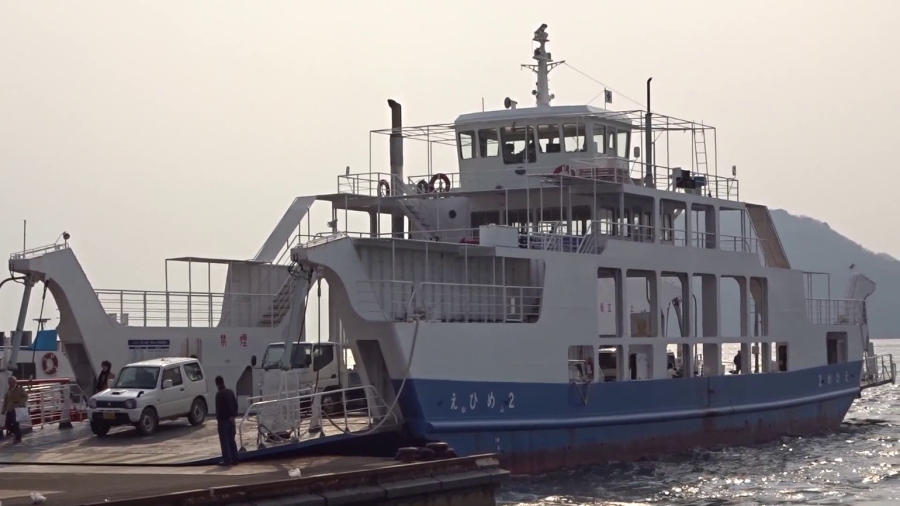 高浜港　フェリー えひめ２ 接岸と離岸（愛媛）