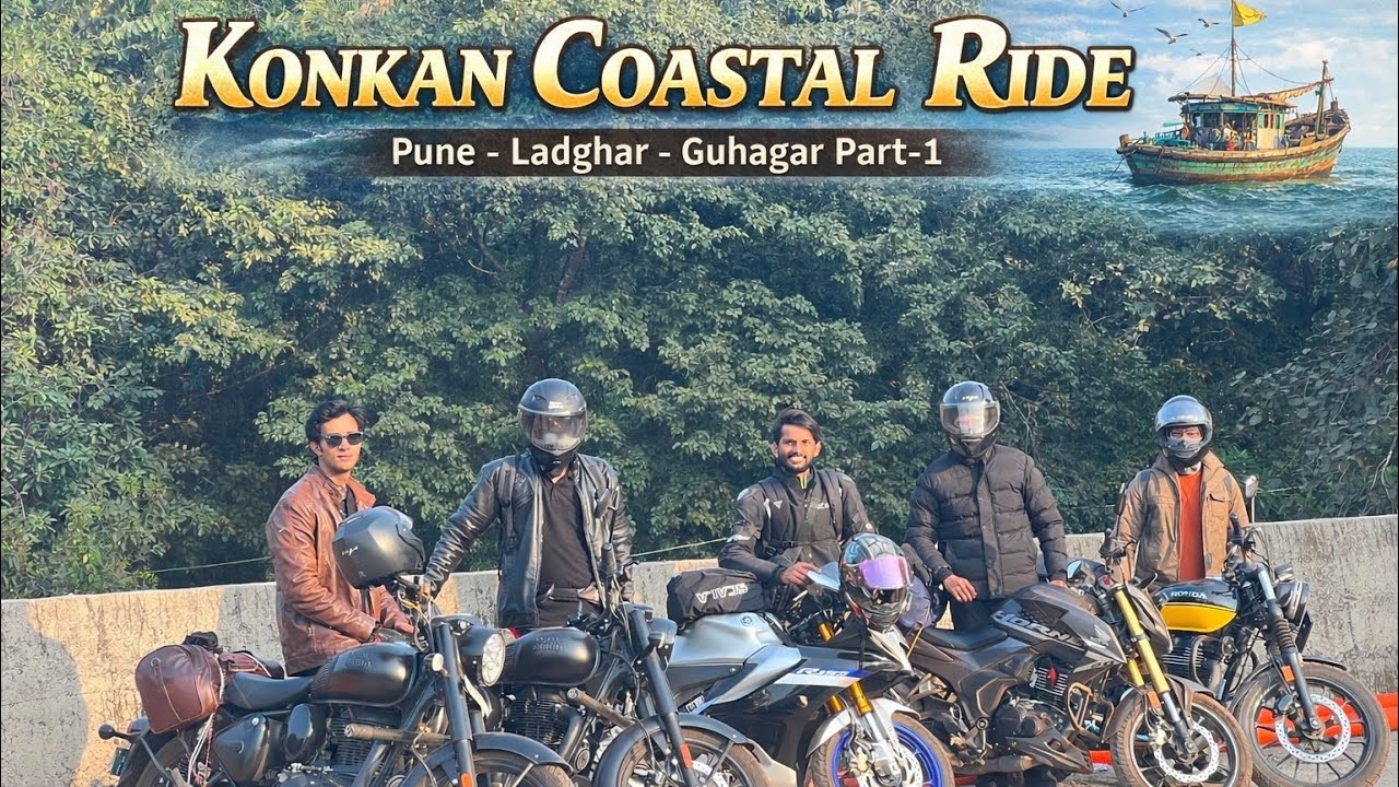 Pune to Konkan on R15 😱 | India’s Most Scenic Coastal Route |Ghats, Beaches & Ferry Sunset 🌊 | Day 1