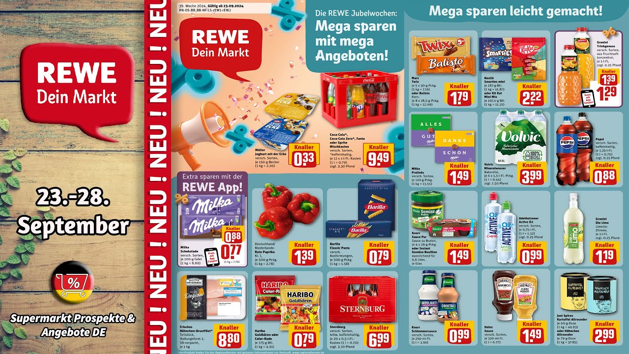 REWE Prospekt - G&uuml;ltig von 23.09.2024 | Supermarkt Prospekte & Angebote DE
