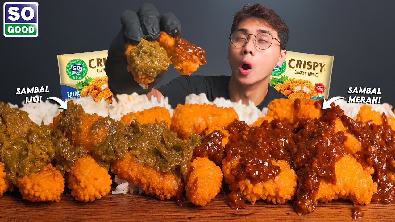 NGERI!! MUKBANG NUGGET CRISPY BANJIR CABE RAWIT MERAH DAN IJO!!🥵