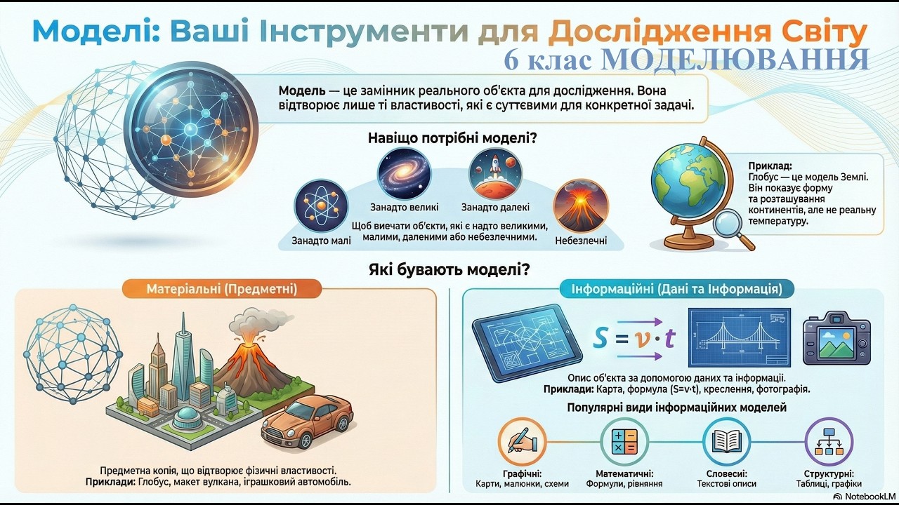 6 клас | Інформатика. Моделювання — частина 1 (теорія)