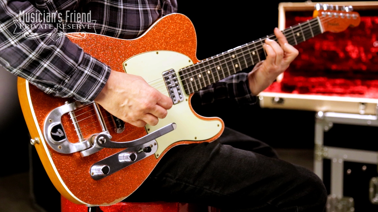 Fender Custom Shop Double TV Jones Telecaster Relic Electric Guitar with Bigsby