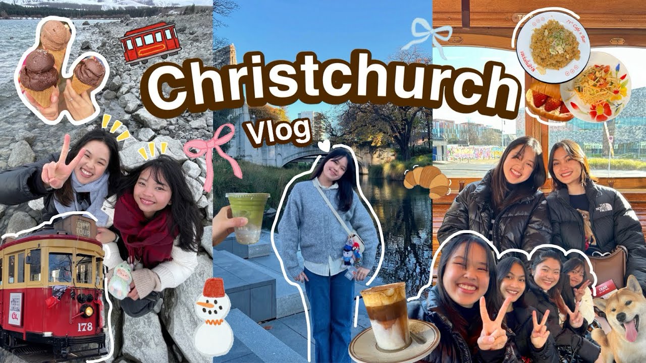 Christchurch Vlog 🗻🇳🇿ไปเที่ยวChristchurch ครั้งแรก ได้ไปดูหิมะ❄️ อากาศหนาวมาก สนุกมาก กินฉ่ำสุดๆ 🥘🍵