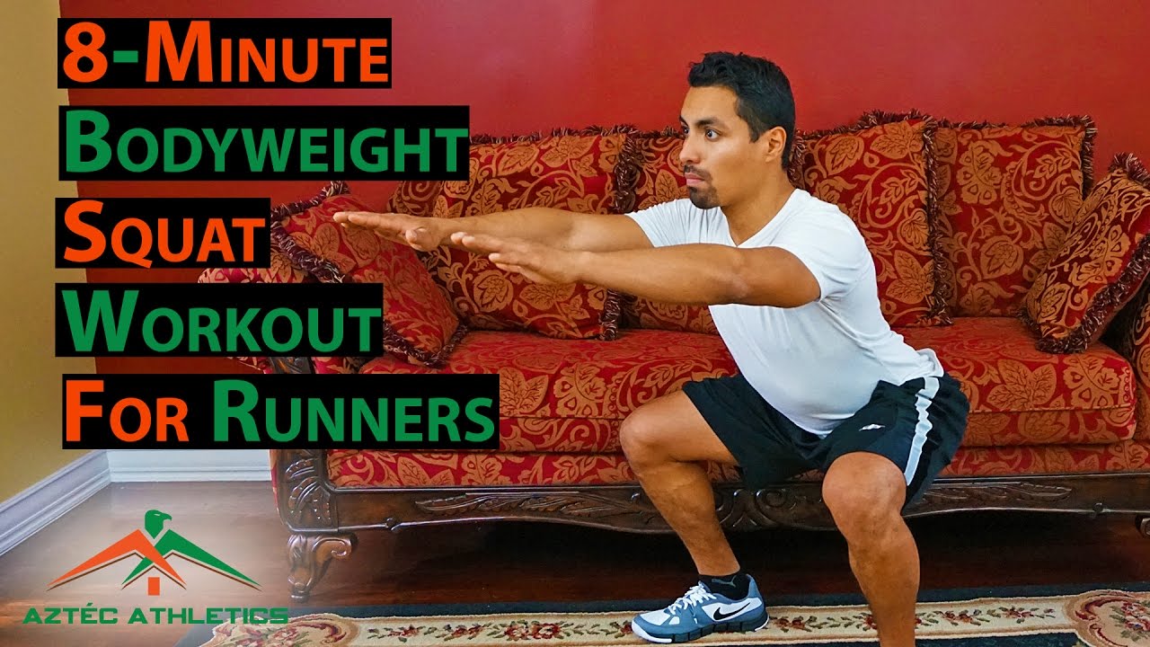 8-MINUTE BODYWEIGHT SQUAT WORKOUT FOR RUNNERS✔