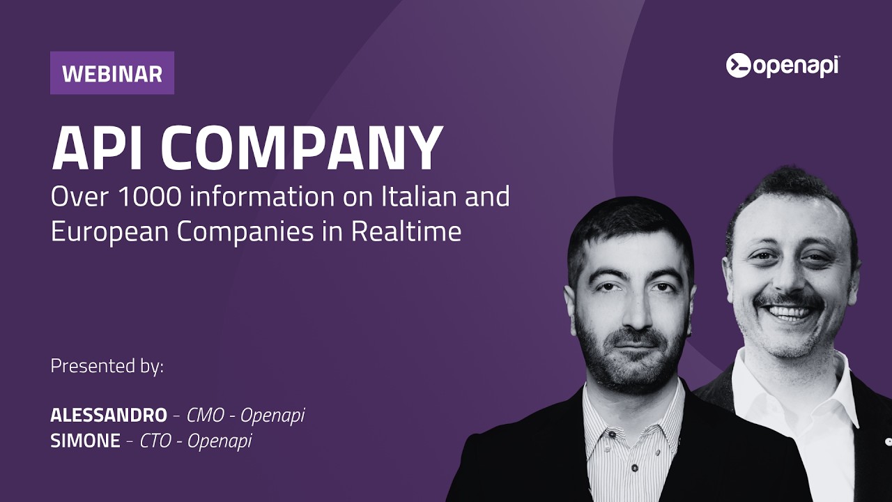WEBINAR API Company: Over 1000 information on Italian and European Companies in Realtime
