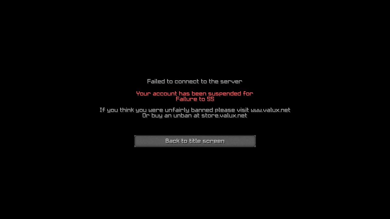 Banned from Valux