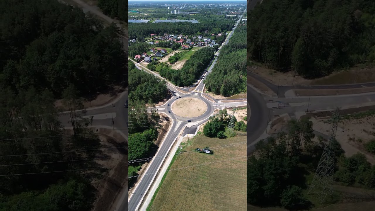 Budowa ronda przy moście na Narwi w Teodorowie #most #Narew #dji #drone