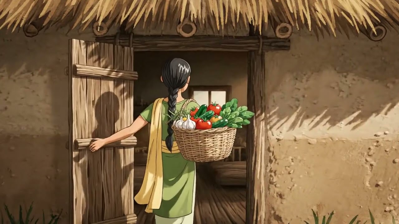 Peaceful village moment. 