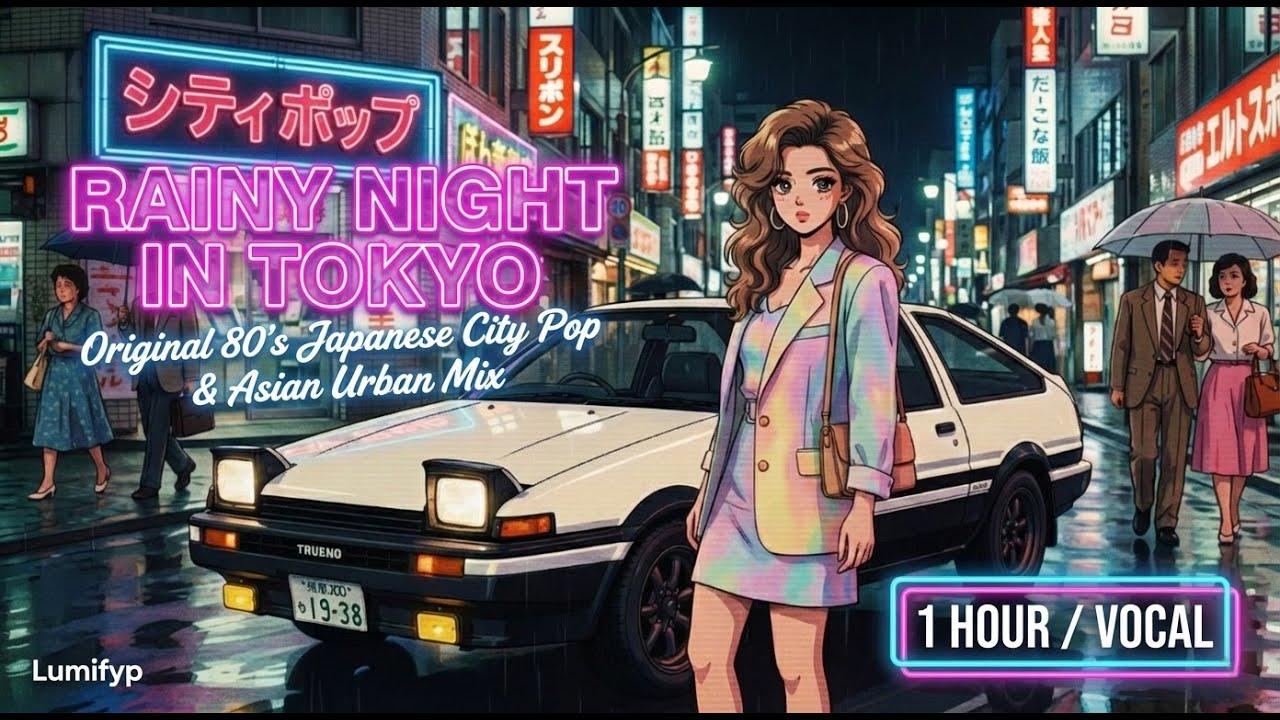 Rainy Night in Tokyo - Original 80's Japanese City Pop & Asian Urban Mix (1 Hour / Vocal)