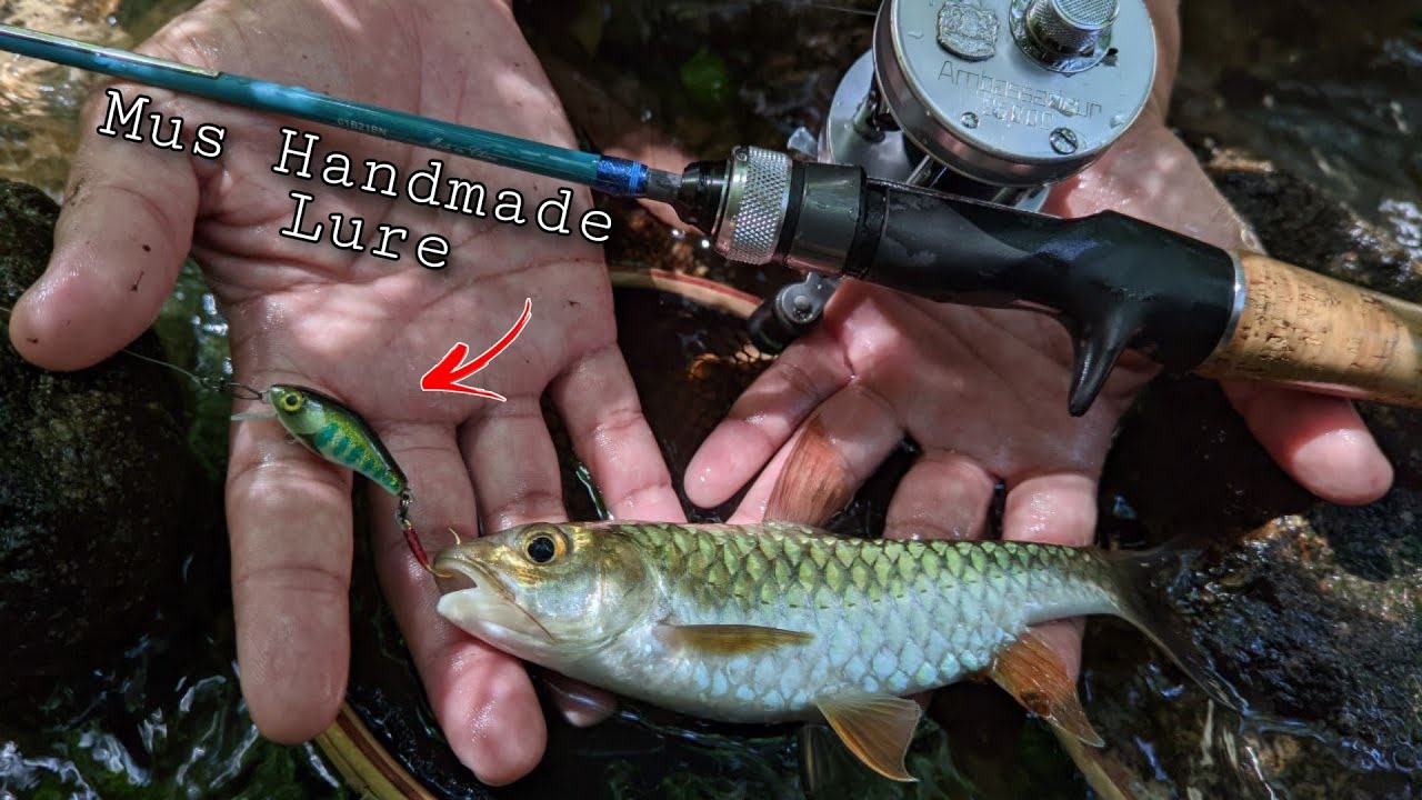 Casting Ikan Tengas Menggunakan Gewang Handmade Mus (wild stream fishing)