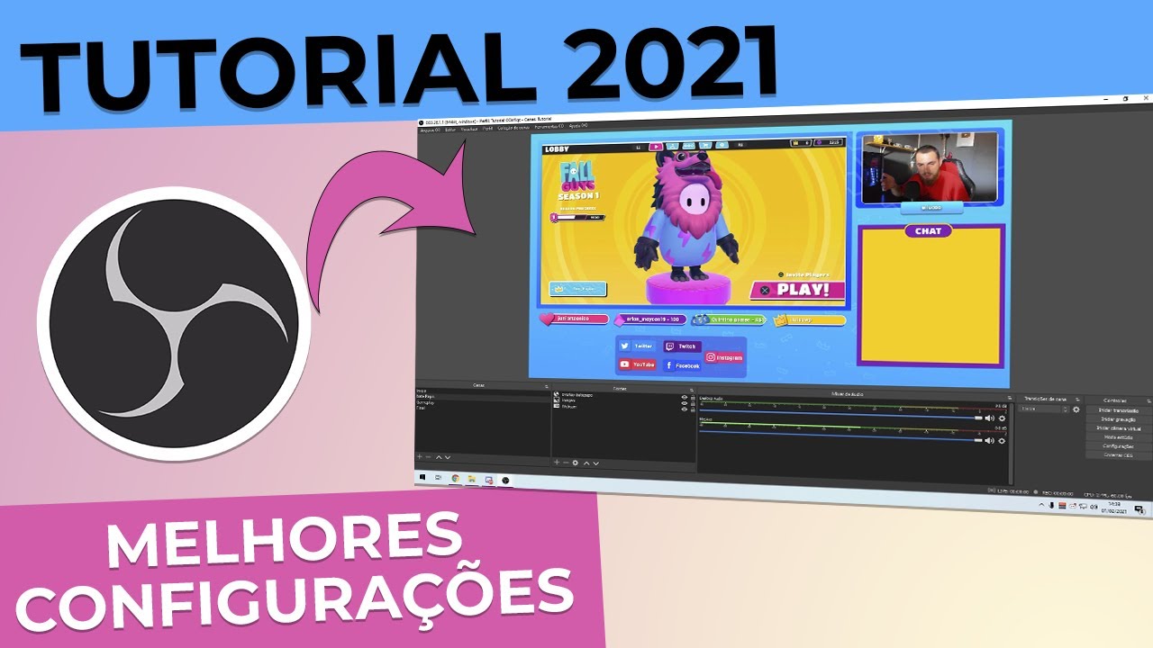 COMO CONFIGURAR O OBS PARA QUALQUER PLATAFORMA - TUTORIAL ATUALIZADO 2021
