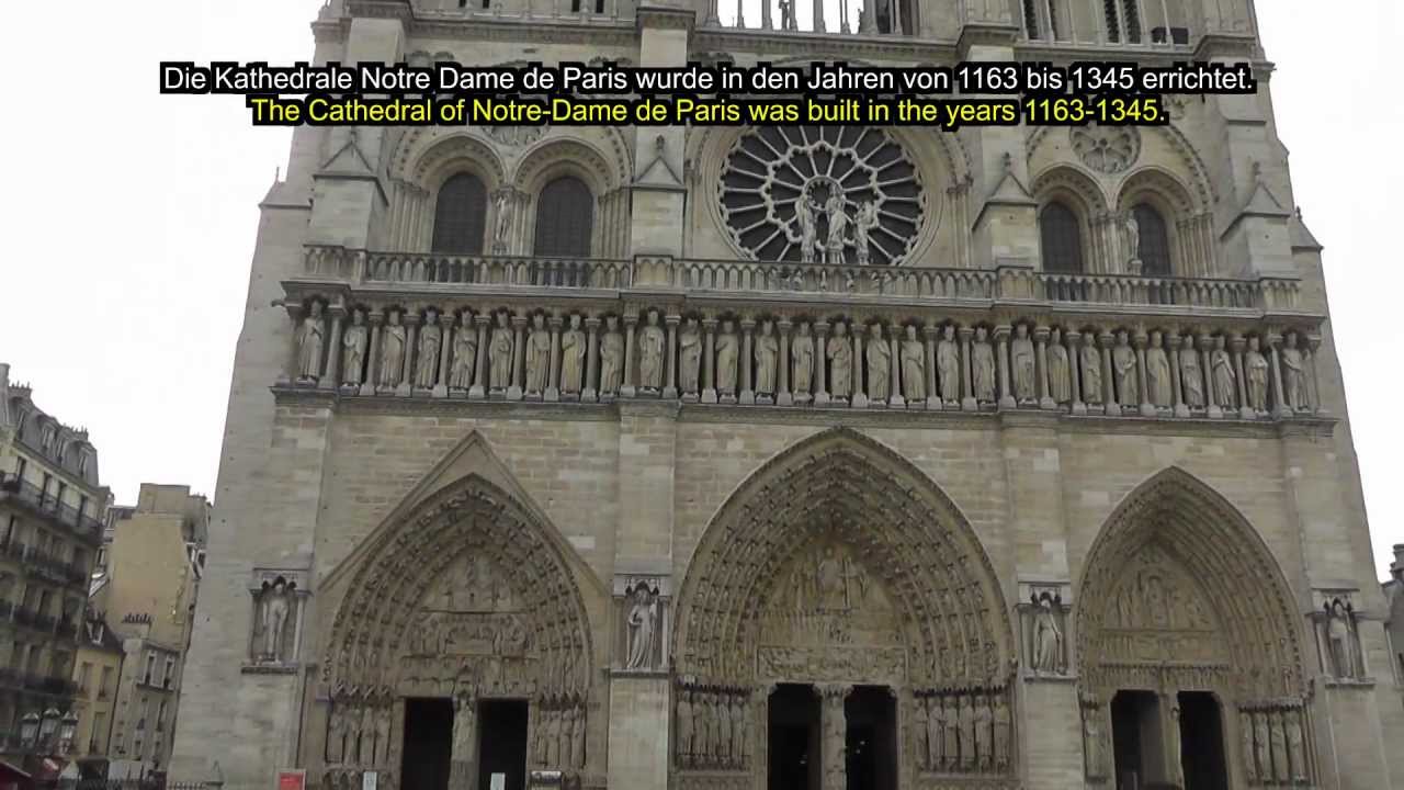 Paris: Kathedrale Notre Dame Schauplatz Glöckner Quasimodo scene Hunchback