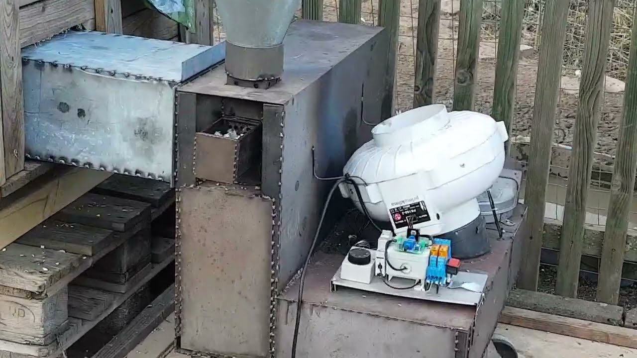 Hackschnitzeltrocknung mit Pellet Heizung 4-7 KW