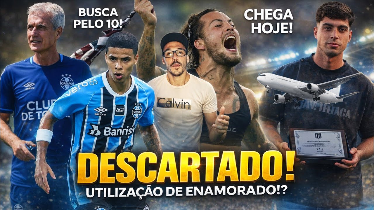⚠️🔵NOME DESCARTADO, REFORÇO CHEGA HOJE, UTILIZAÇÃO DE ENAMORADO, GRÊMIO APOSTA EM TIME SEM CAMISA 10