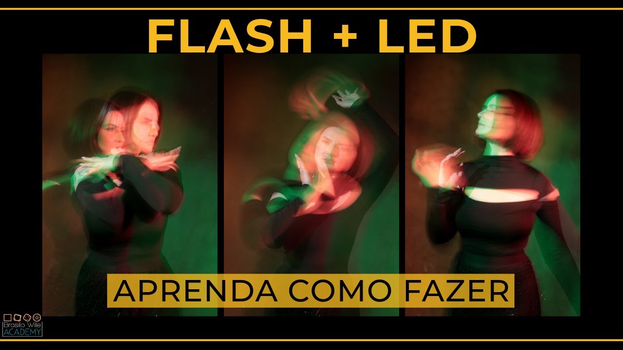 Combine FLASH + LED no estúdio