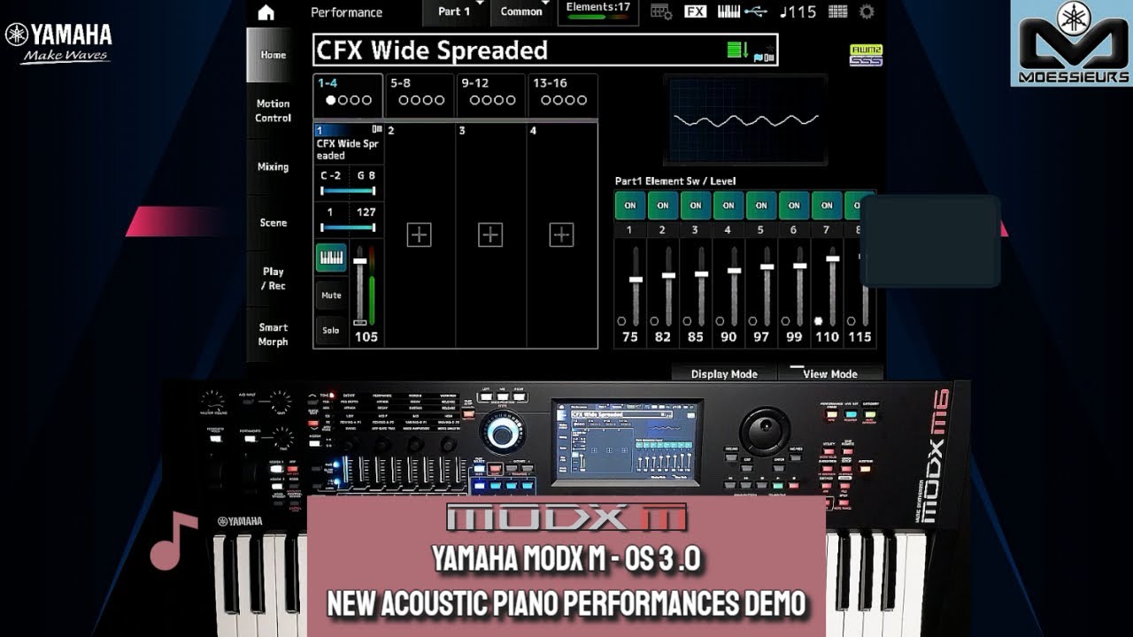 Yamaha MODX M | OS 3 - Демонстрация новых пресетов для акустического пианино